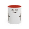 11oz Chi-Poo Dog Dad Mug, Red, front view