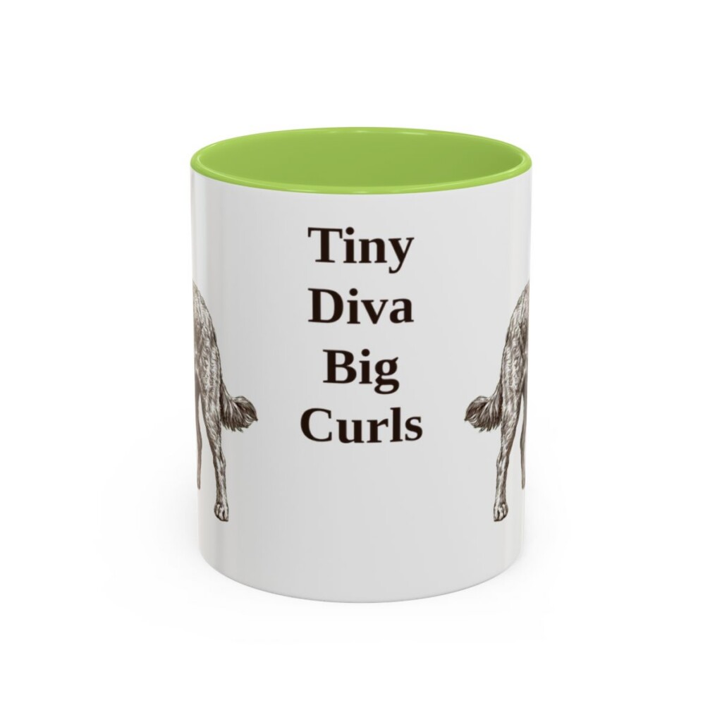 11oz Funny Chi-Poo Mug, Light Green, front view