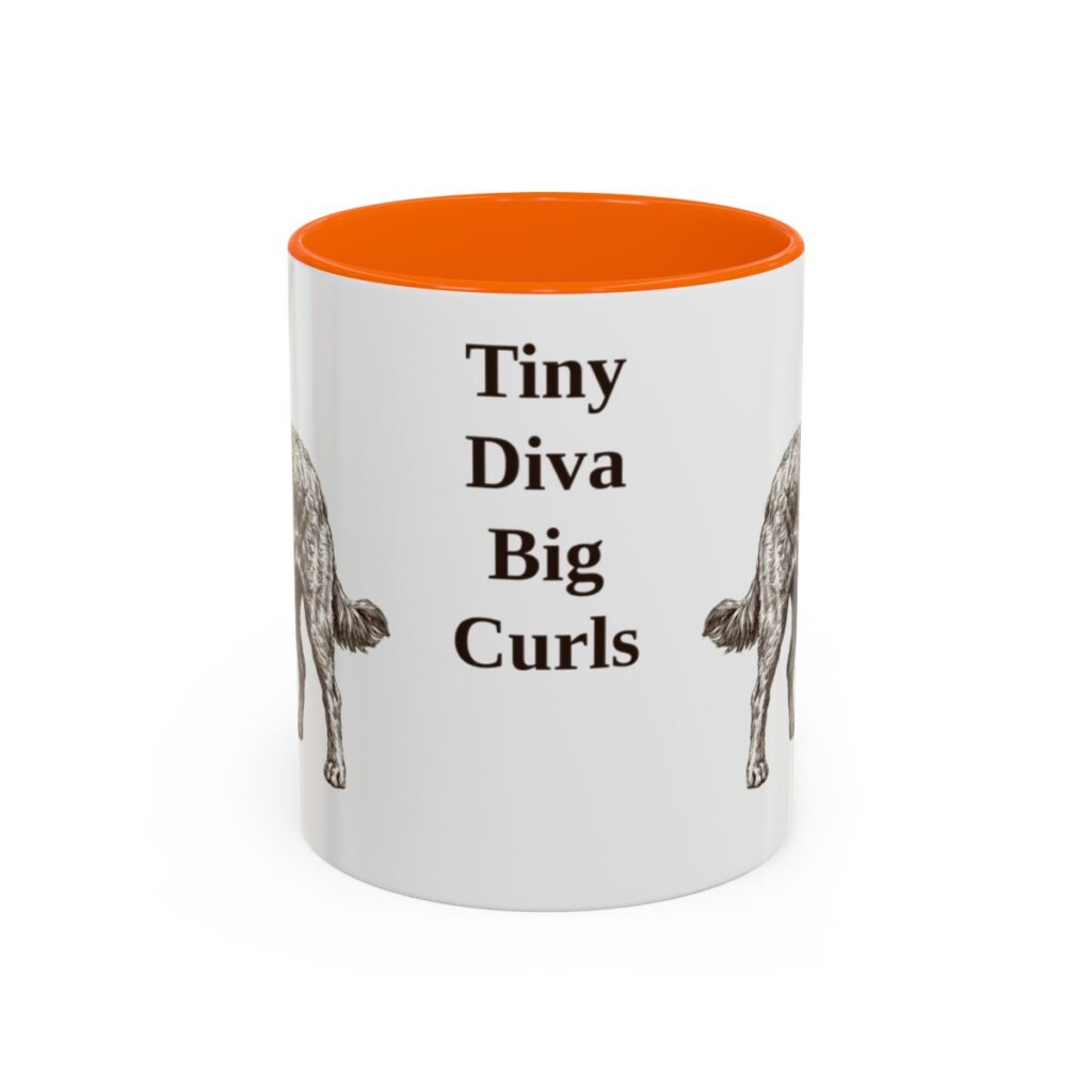 11oz Funny Chi-Poo Mug, Orange, front view
