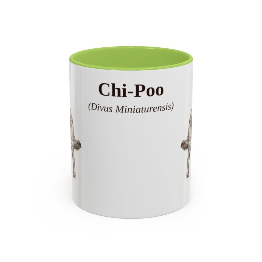 11oz Chi-Poo Latin Mug, Light Green, front view