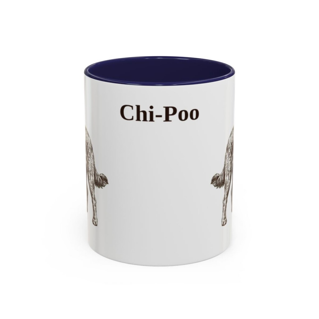 11oz Chi-Poo Mug, Navy, front view