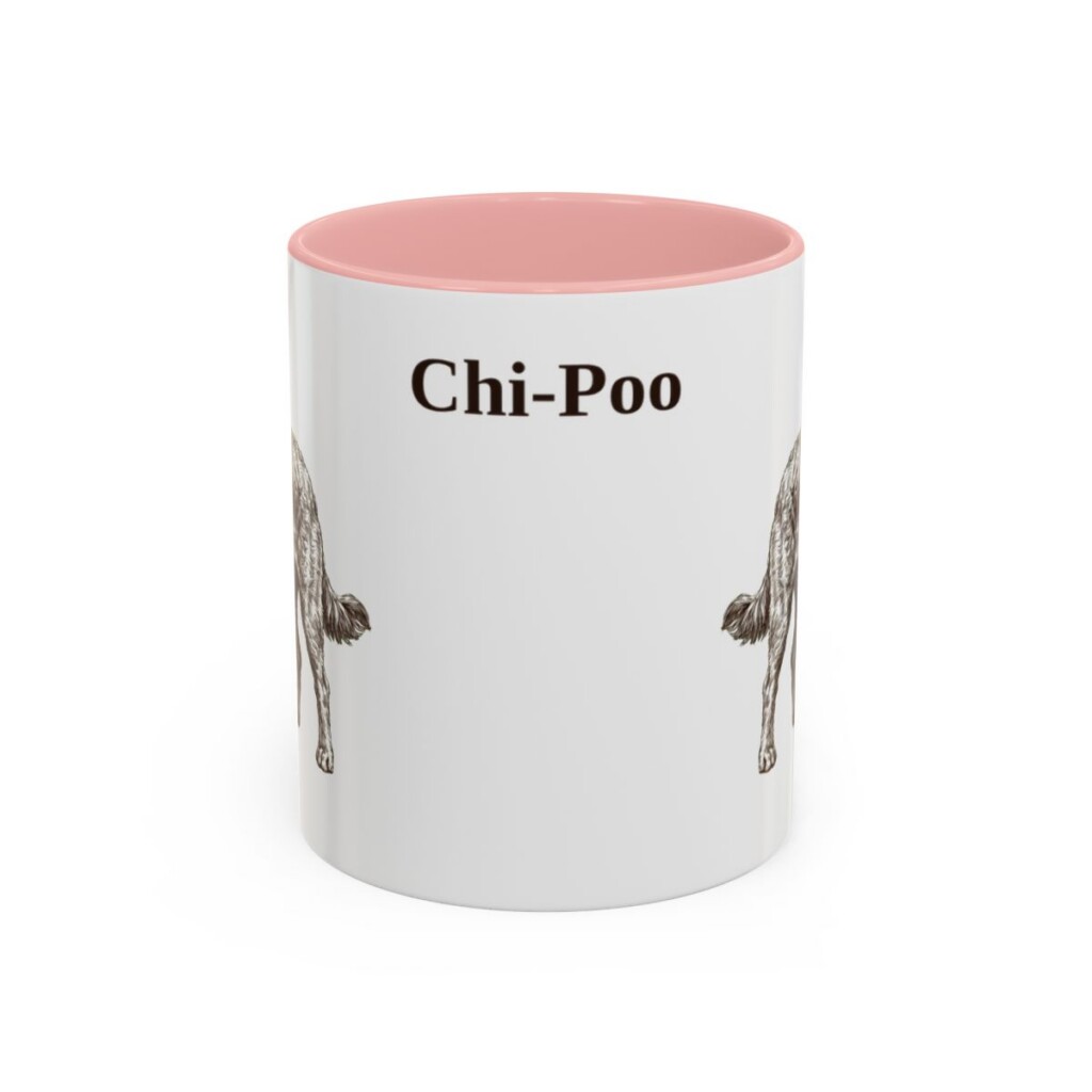 11oz Chi-Poo Mug, Pink, front view
