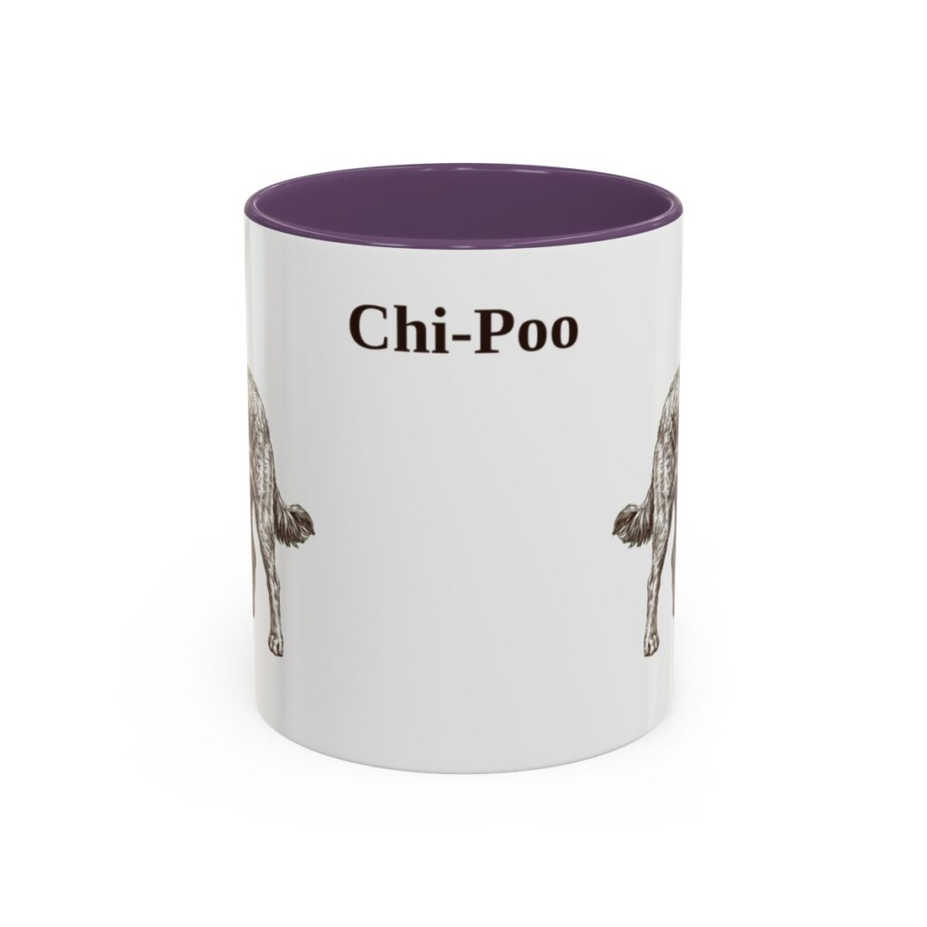 11oz Chi-Poo Mug, Purple, front view