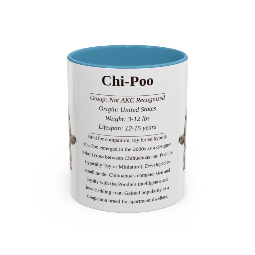 11oz chi poo mug, Light Blue