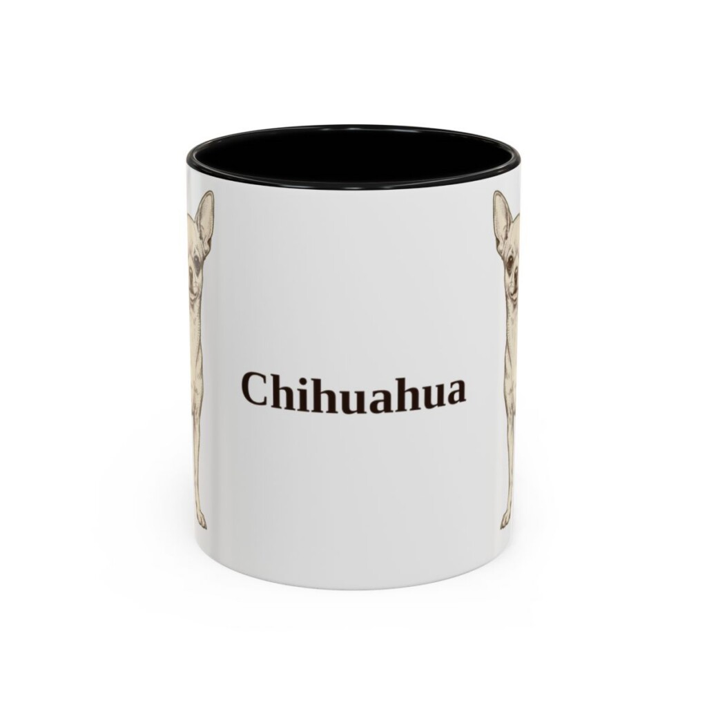 11oz Chihuahua Mug, Black, front view