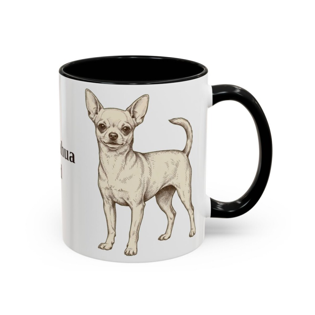 11oz Chihuahua Dog Dad Mug, Black, right side view