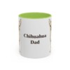 11oz Chihuahua Dog Dad Mug, Light Green, front view