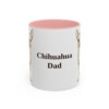 11oz Chihuahua Dog Dad Mug, Pink, front view