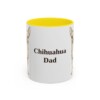 11oz Chihuahua Dog Dad Mug, Yellow, front view