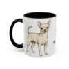 11oz Funny Chihuahua Mug, Black, left side view