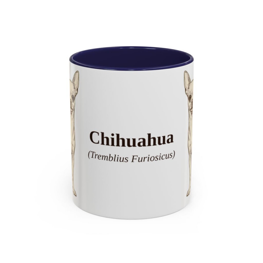 11oz-chihuahua-mug-latin-navy 11oz Chihuahua Latin Mug, Navy, front view