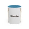 11oz Chihuahua Mug, Light Blue, front view
