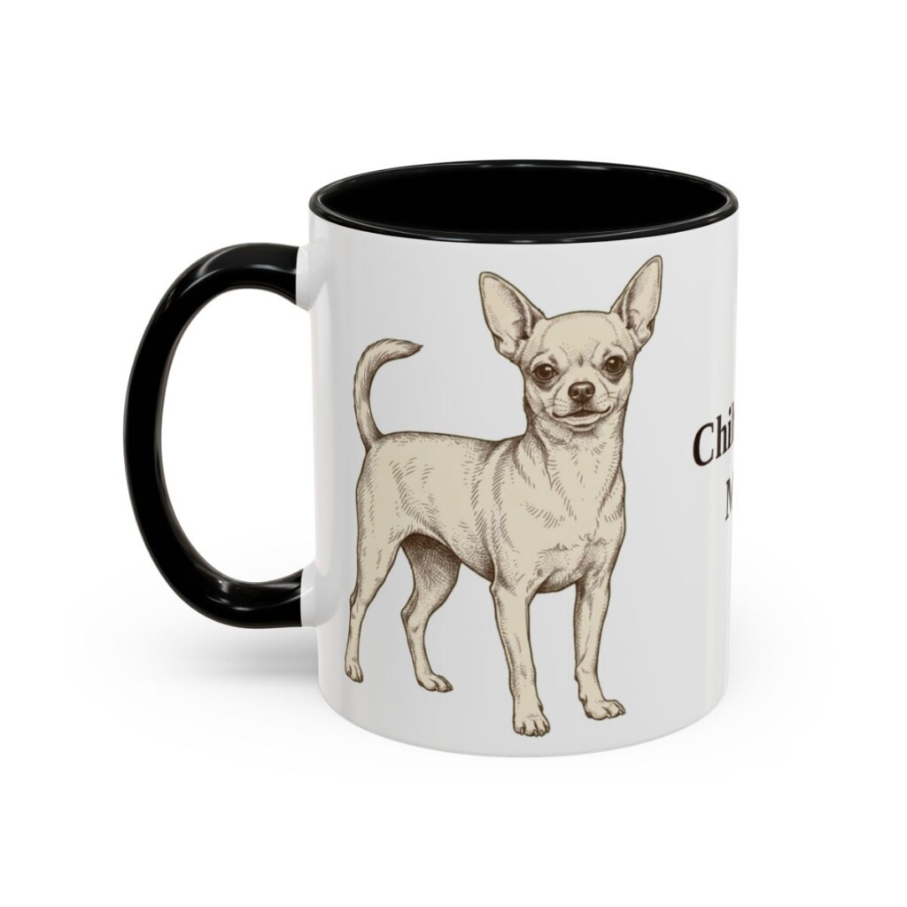 11oz-chihuahua-mug-mom-black-left 11oz Chihuahua Dog Mom Mug, Black, left side view