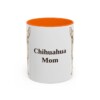 11oz-chihuahua-mug-mom-orange 11oz Chihuahua Dog Mom Mug, Orange, front view