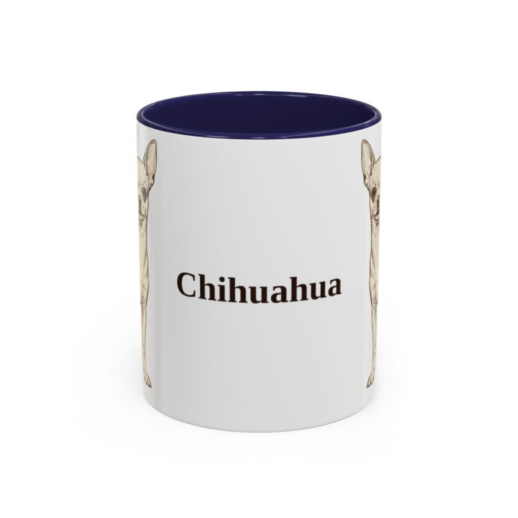 11oz Chihuahua Mug, Navy, front view
