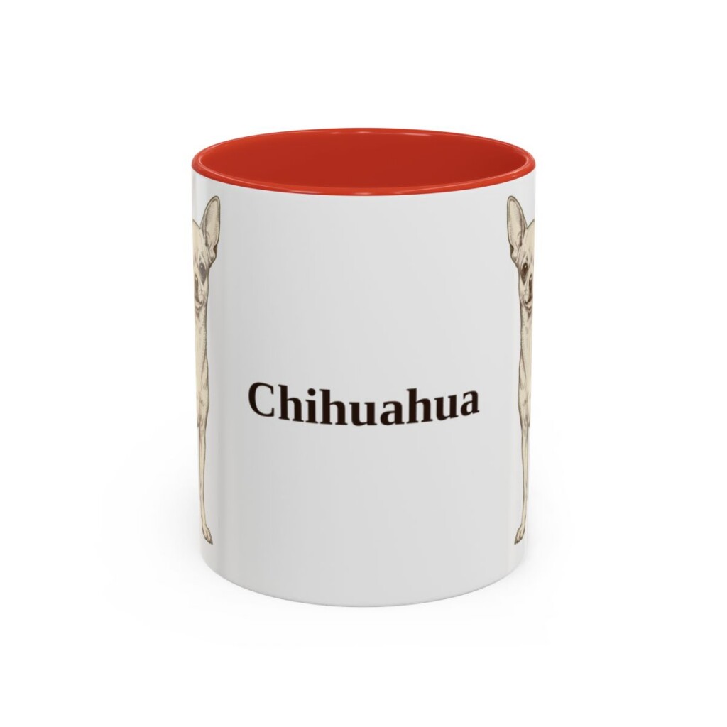 11oz Chihuahua Mug, Red, front view