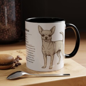 11oz Chihuahua Mug, Black, lifestyle photo