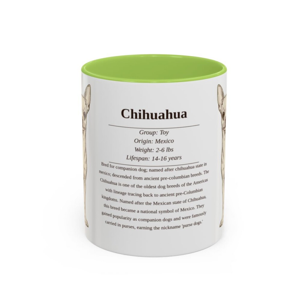 11oz-chihuahua-mug-writeup-light-green 11oz Chihuahua Mug, Light Green, front view