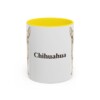 11oz Chihuahua Mug, Yellow, front view