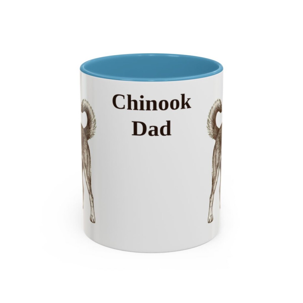 11oz-chinook-mug-dad-light-blue 11oz Chinook Dog Dad Mug, Light Blue, front view