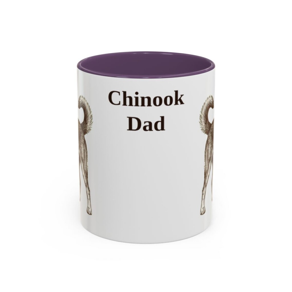 11oz-chinook-mug-dad-purple 11oz Chinook Dog Dad Mug, Purple, front view