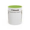 11oz-chinook-mug-latin-light-green 11oz Chinook Latin Mug, Light Green, front view