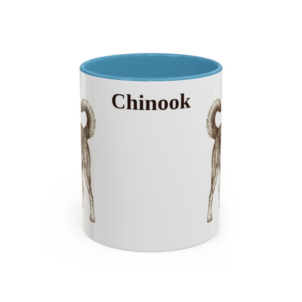 11oz Chinook Mug, Light Blue, front view