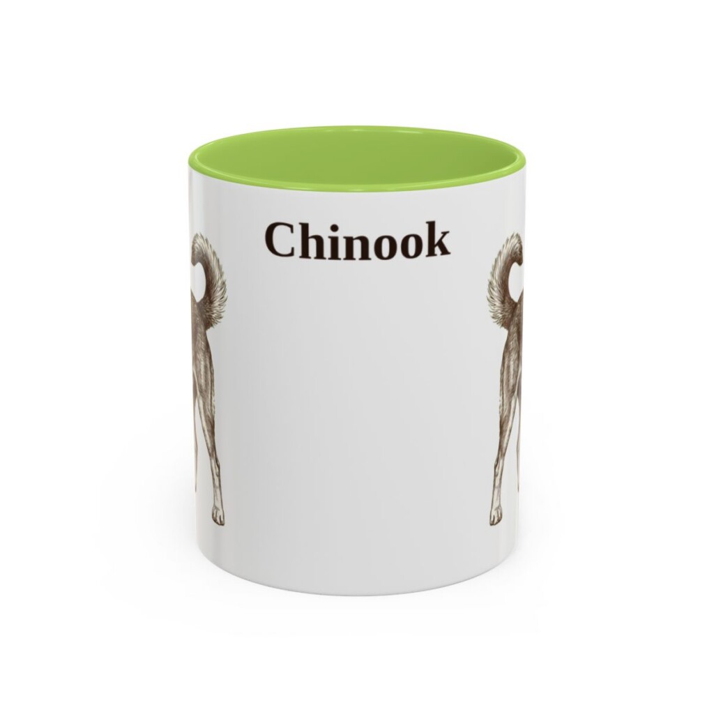 11oz Chinook Mug, Light Green, front view