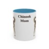 11oz Chinook Dog Mom Mug, Light Blue, front view