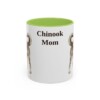 11oz Chinook Dog Mom Mug, Light Green, front view
