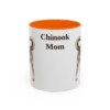 11oz Chinook Dog Mom Mug, Orange, front view