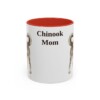 11oz Chinook Dog Mom Mug, Red, front view