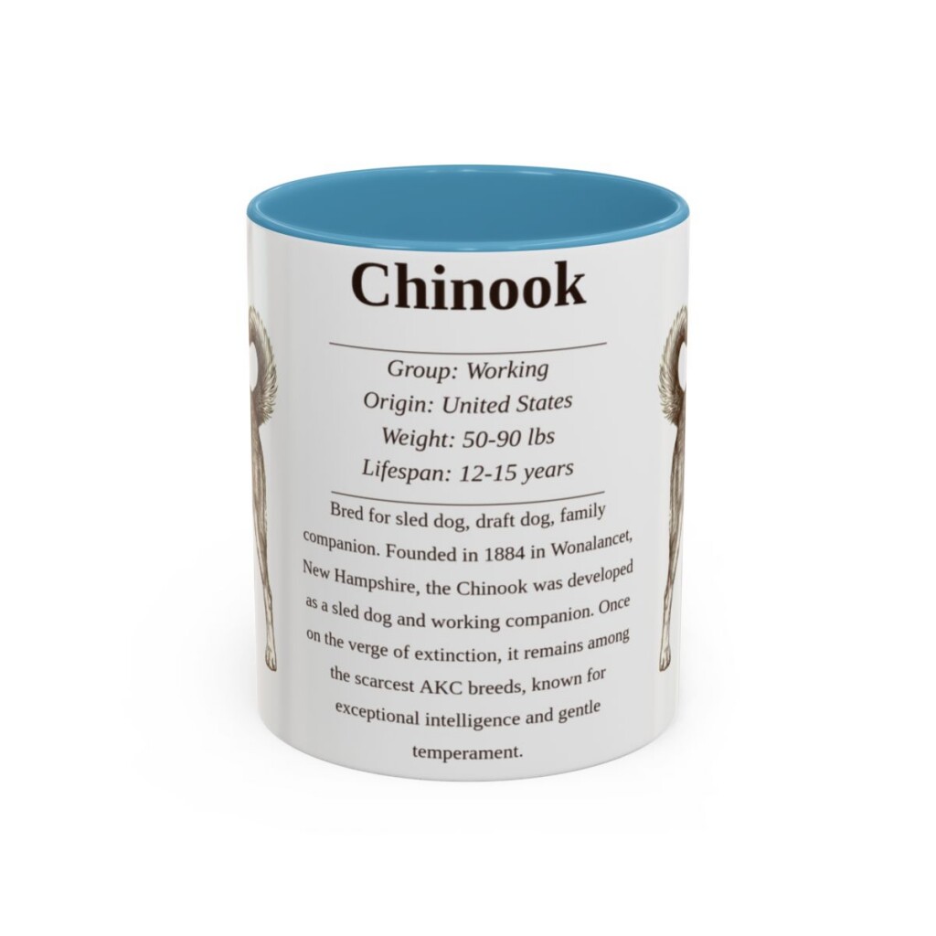 11oz Chinook Mug, Light Blue, front view