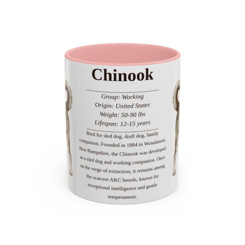 11oz Chinook Mug, Pink, front view
