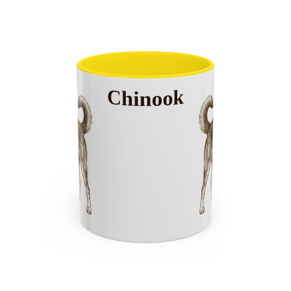 11oz Chinook Mug, Yellow, front view