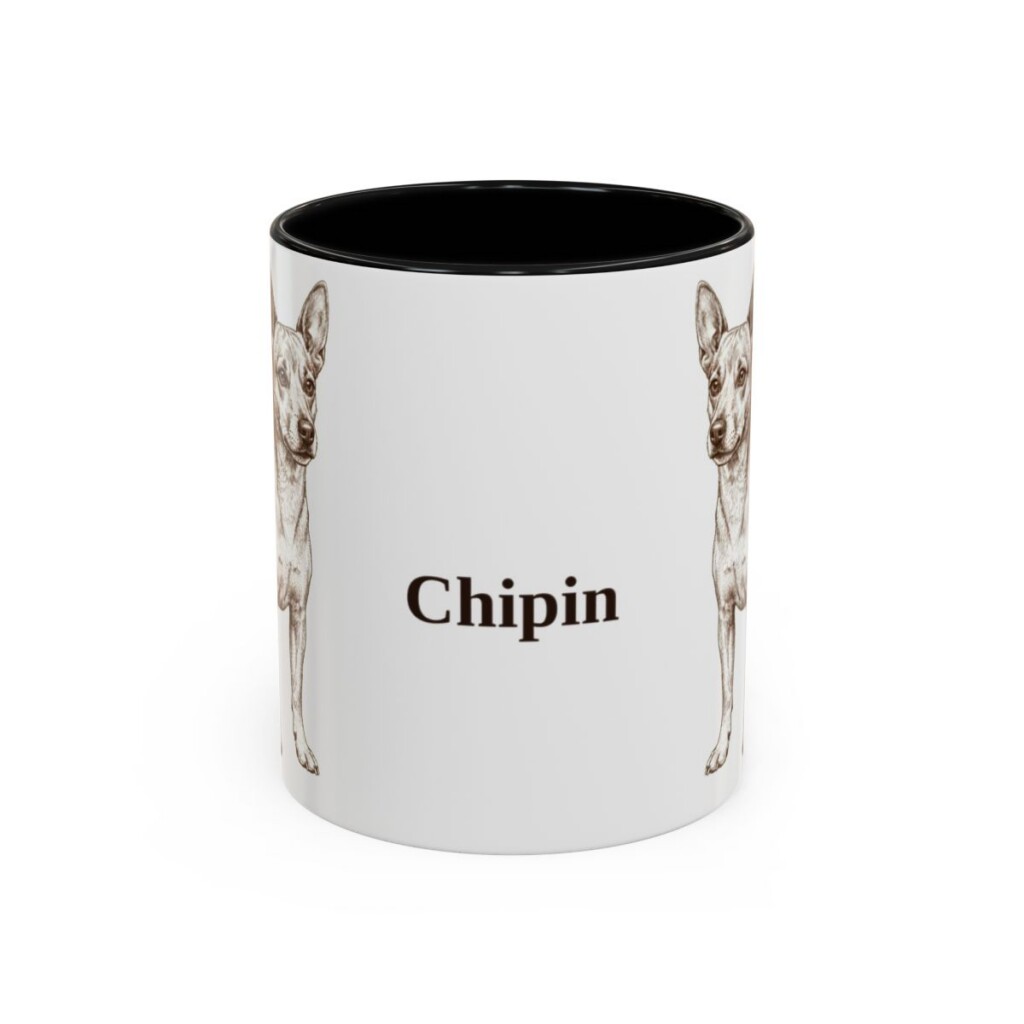 11oz Chipin Mug, Black, front view