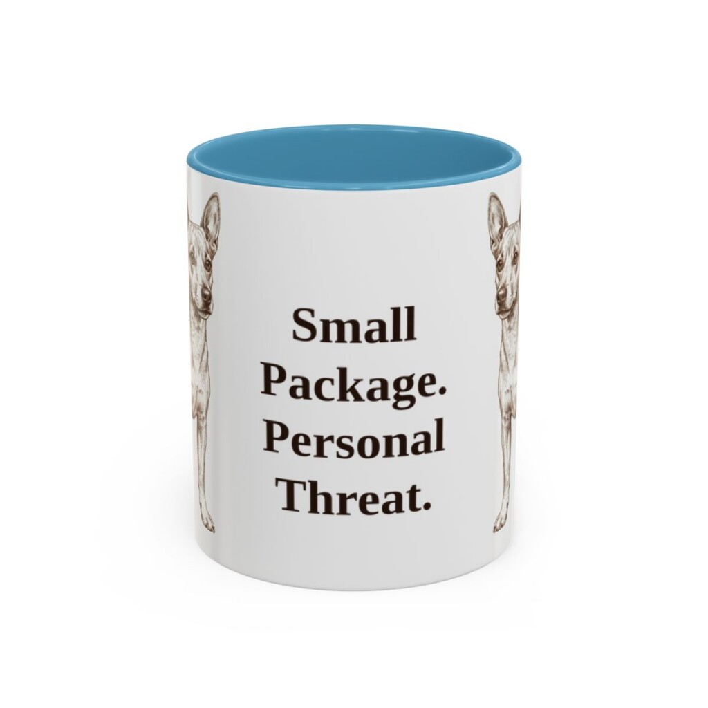 11oz-chipin-mug-humor-light-blue 11oz Funny Chipin Mug, Light Blue, front view