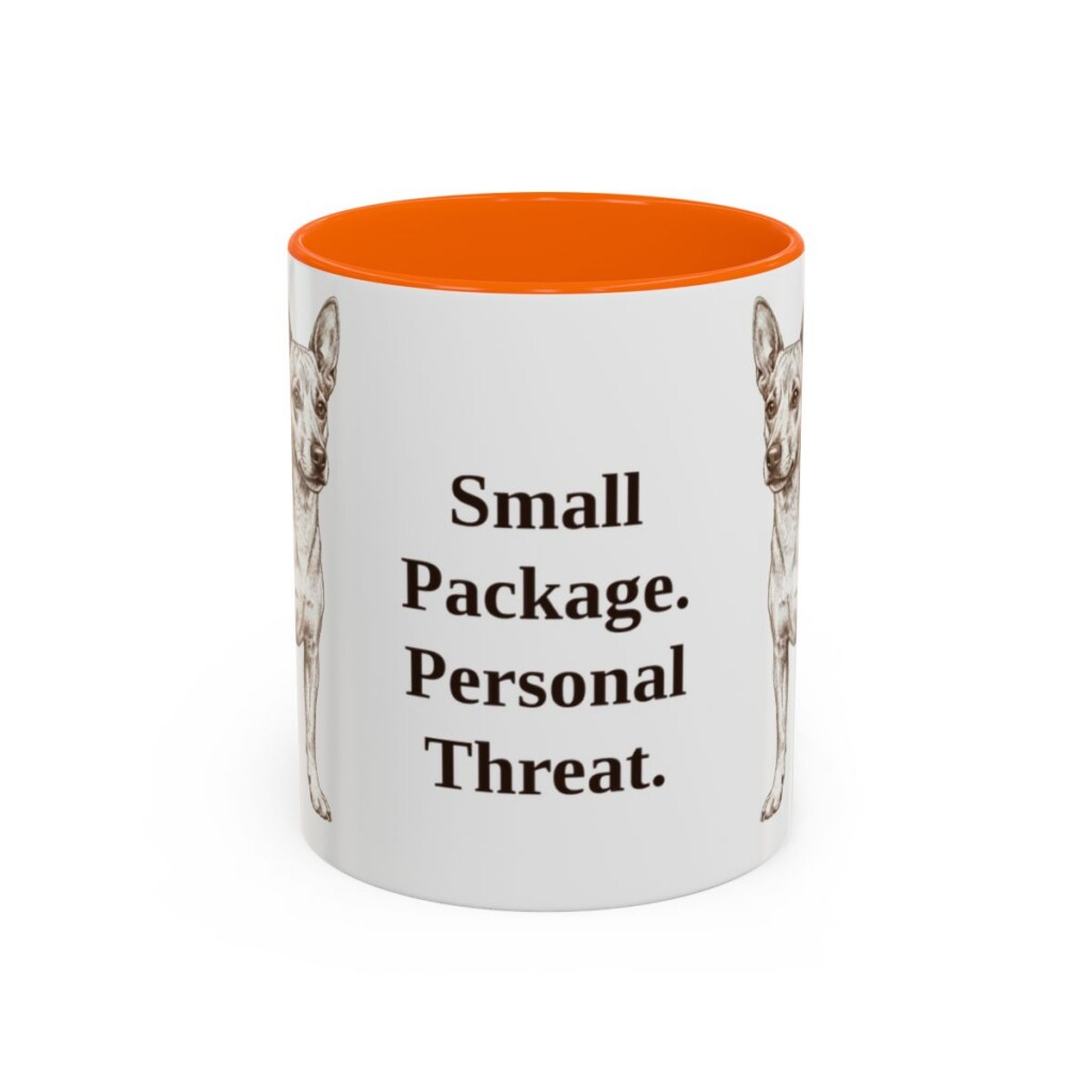11oz-chipin-mug-humor-orange 11oz Funny Chipin Mug, Orange, front view