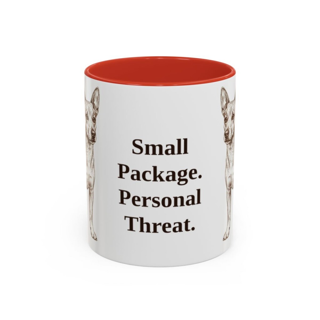 11oz-chipin-mug-humor-red 11oz Funny Chipin Mug, Red, front view
