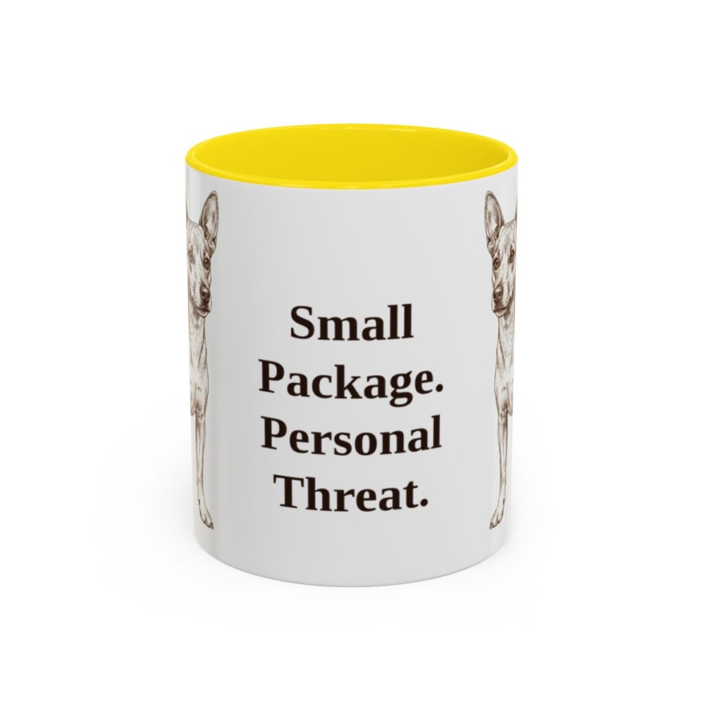 11oz-chipin-mug-humor-yellow 11oz Funny Chipin Mug, Yellow, front view