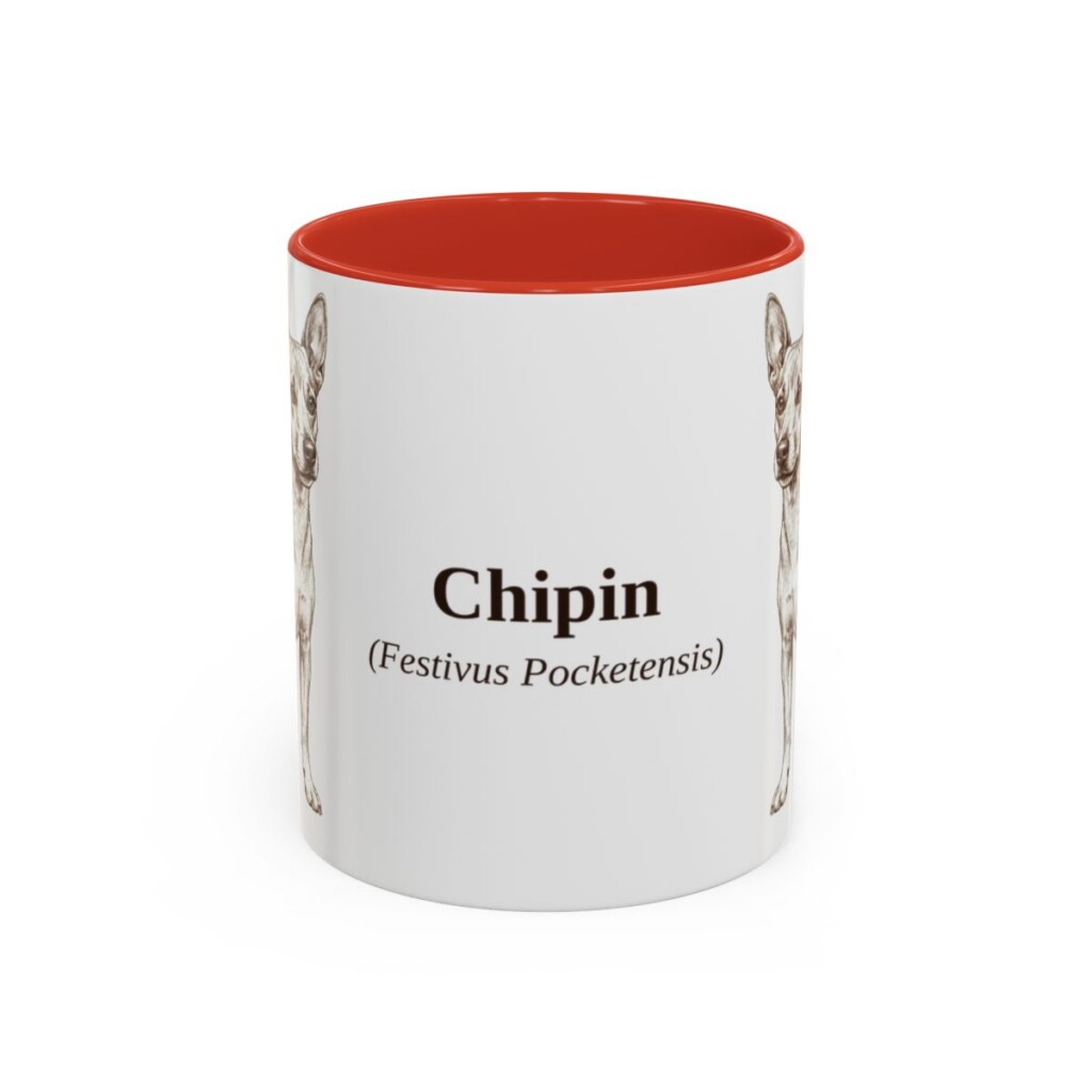 11oz Chipin Latin Mug, Red, front view