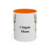 11oz Chipin Dog Mom Mug, Orange, front view