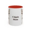 11oz Chipin Dog Mom Mug, Red, front view