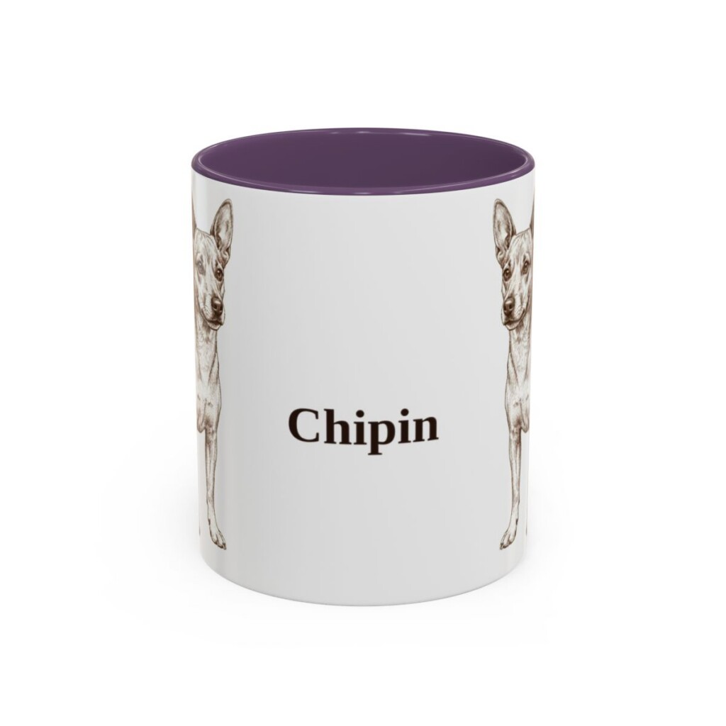 11oz Chipin Mug, Purple, front view