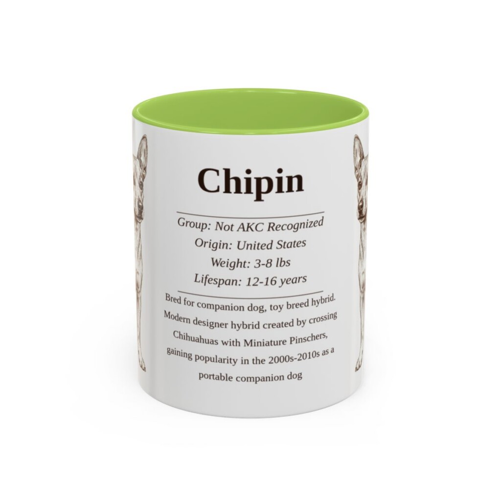 11oz Chipin Mug, Light Green, front view