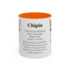 11oz Chipin Mug, Orange, front view