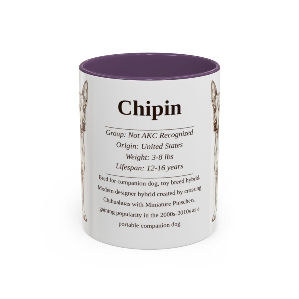 11oz Chipin Mug, Purple, front view