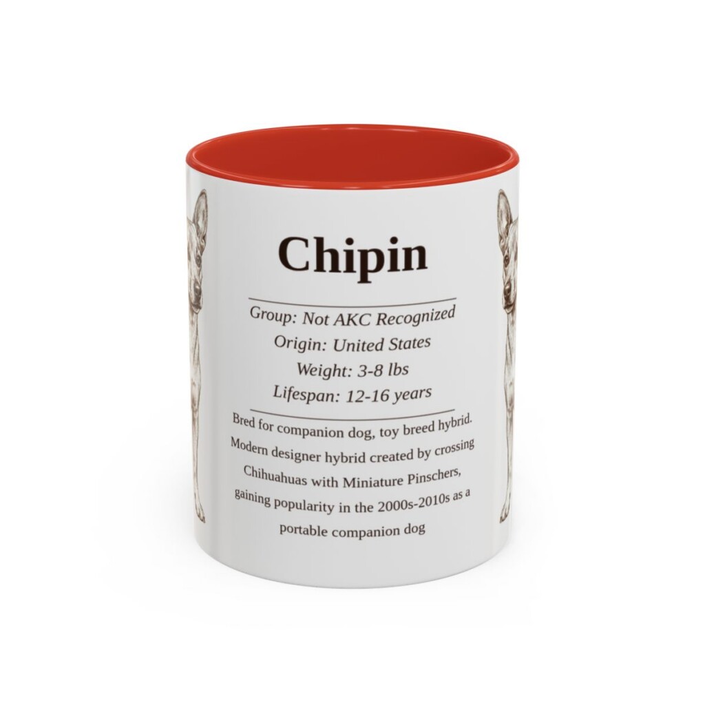 11oz Chipin Mug, Red, front view
