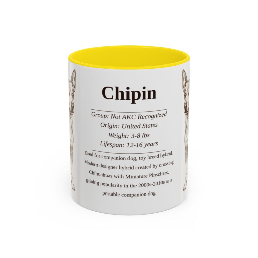 11oz Chipin Mug, Yellow, front view