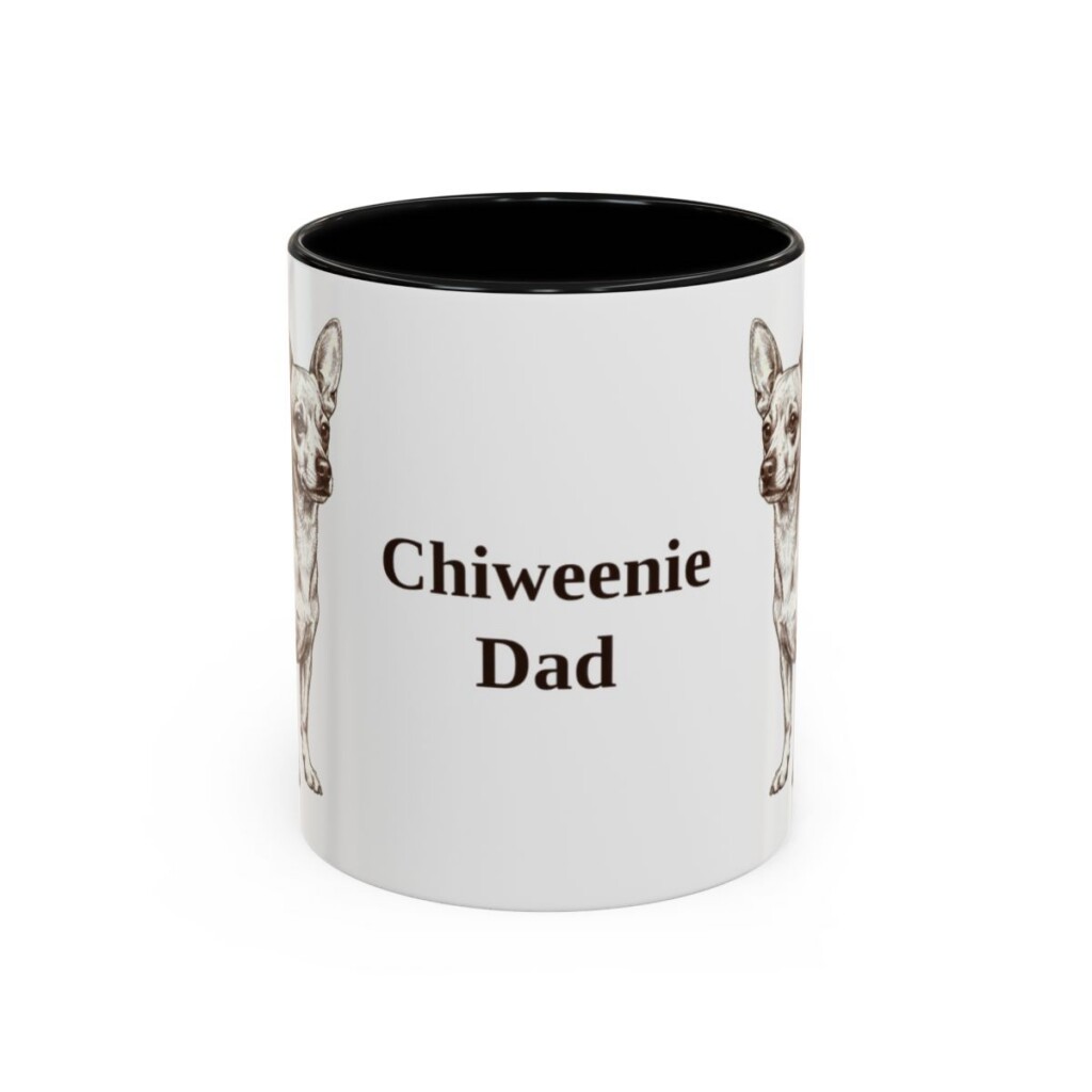 11oz Chiweenie Dog Dad Mug, Black, front view
